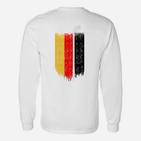Herren Langarmshirts Belgien-Flagge Grunge-Stil, Abstraktes Design Tee