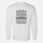 Weißes Langarmshirts mit Spruch für Stieftöchter, Aufdruck Liebe