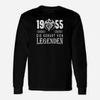 1955 Die Geburt von Legenden Schwarzes Langarmshirts, Retro Design