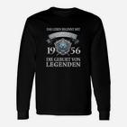 1956 Geburt von Legenden Langarmshirts für Herren, Retro Geburtsjahr Design