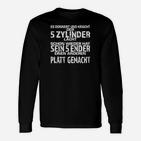 5-Zylinder-Enthusiasten Langarmshirts, Spruch über Motorpower