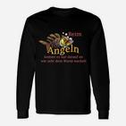 Angler Langarmshirts mit lustigem Spruch, Fischmotiv Wurm Wackeln