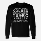 Auto-Enthusiasten Schwarzes Langarmshirts, Turbo Spruch für Herren