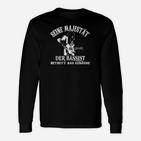 Bassist Majesty Entrance Schwarzes Langarmshirts, Einzigartiges Musiker-Design