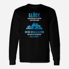 Bergsteiger Langarmshirts: Glück in den Bergen finden, Spruch Tee