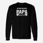 Bester Papa der Welt Schwarzes Langarmshirts, Geschenk zum Vatertag