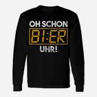 Bier Uhr Brauerei Brauen Biergarten Brau Langarmshirts