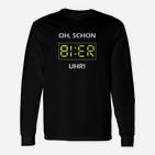 Bier Uhr Langarmshirts mit Digitalanzeige, Lustiges Outfit für Männer