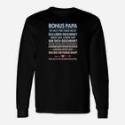 Bonus Papa Langarmshirts, Lustiges Stiefvater-Design