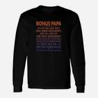 Bonus Papa Langarmshirts mit liebevoller Botschaft, Geschenkidee