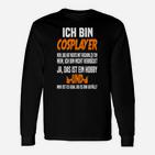 Cosplayer Statement Tee in Schwarz mit Spruch, Hobby-Akzent Langarmshirts