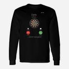 Darts ruft an Muss Gehen Langarmshirts, Lustiges Dartspieler Motiv