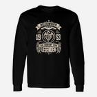 Dezember 1953 Legenden Langarmshirts, Schwarzes Retro Geburtstags-Design