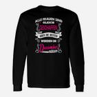 Dezember-Geburtstags-Langarmshirts für Damen, Schwarzes Motiv-Langarmshirts