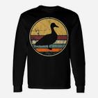 Ente Vintage Geschenk Retro Distressed B Langarmshirts