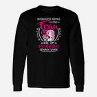 Februar Geborene Frau Langarmshirts, Schwarzes Slogan Tee