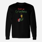 Festliches Drink Up Grinches Langarmshirts, Weihnachtsmotiv mit Sektglas