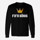 FIFA König Herren Langarmshirts mit Krone-Design, Fußballfan Bekleidung