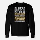 Flirte Nicht Mit Mir November Mädchen Langarmshirts