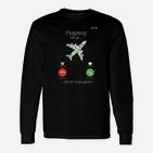 Flugzeug-Thema Herren Langarmshirts Flugzeug ruft...und ich muss gehen!, Lustiges Design