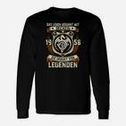 Geburt von Legenden 1958 Herren Langarmshirts, Vintage 65. Geburtstagsdesign