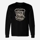 Geburt von Legenden 1966 Langarmshirts, Schwarzes Retro Herren Tee