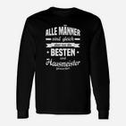 Herren Langarmshirts Besten Hausmeister Spruch, Lustiges Langarmshirts für Männer