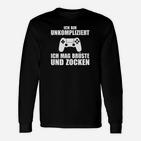 Herren Langarmshirts, Humorvolles Gamer-Design, Zocker Geschenkidee