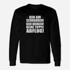 Humorvolles Herren Langarmshirts: Schrauber-Spruch & Bier Motiv