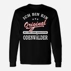 Ich bin ein Original Odenwälder Langarmshirts, Schwarzes Design mit Liebe