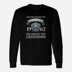 Jahrgang 1962 Legenden Geburtstag Langarmshirts, Retro Look für Männer