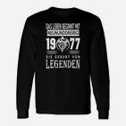 Jahrgang 1977 Legenden Geburt Langarmshirts, Retro Design für Männer