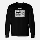 KORG Synthesizer Design Langarmshirts für Herren, Schwarz