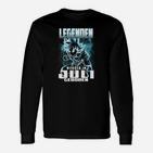 Legenden Geboren im Juli Langarmshirts, Schwarzes Drachen Design Tee