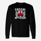 Liestal Adler Motiv Langarmshirts - Schwarzes Herrenshirt mit Stadtwappen