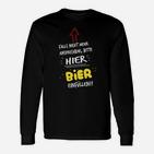 Lustiges Bier-Liebhaber Langarmshirts Bitte hier Bier einfüllen Aufdruck