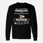 Lustiges Bullterrier Glitzer Langarmshirts, Spruch-Langarmshirts für Hundefreunde