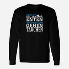 Lustiges Enten-Taucher Langarmshirts – Motiv Füttern Enten, Gehen Tauchen