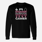 Lustiges Gaming-Langarmshirts Sexy Gamer Witwe Vergeben, Schwarz