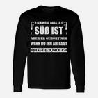 Lustiges Schwarzes Langarmshirts Süß aber meiner - Finger Weg!, Spruch Tee