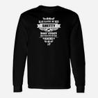 Lustiges Shetty Pferde Motiv Herren Langarmshirts in Schwarz, Pferdeliebhaber Design