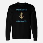 Maritimes Anker Langarmshirts Mein Meer, Mein Anker in Blau und Gold