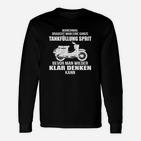 Motorroller Schwarzes Langarmshirts mit Spruch für Scooterfans