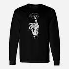 Mystisches Drachen & Schwert Design Schwarzes Grafik-Langarmshirts