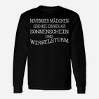 November Mädchen Langarmshirts, Sonnenschein & Wirbelsturm Geburtstag Design