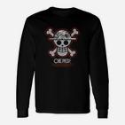 One Piece Anime-Schädel und Knochen Langarmshirts, Vintage Fanbekleidung