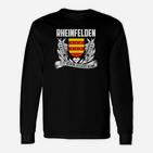 Optimized Product Rheinfelden Stolz Herren Langarmshirts mit Wappen, Ehrensache Geboren Motiv