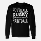 Paintball Götter Herren Langarmshirts, Krieger Rugby Fußball Design