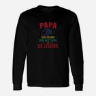 Papa Mann Mythos Legende Langarmshirts, Schwarzes Tee für Väter