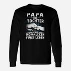 Papa und Tochter Beste Komplizen Langarmshirts, Schwarzes Familien Tee